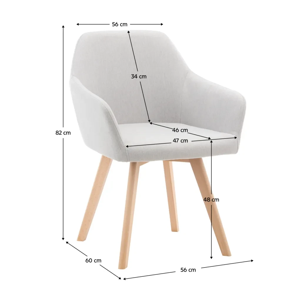Designové křeslo, světlešedá/ buk, CLORIN 2 NEW