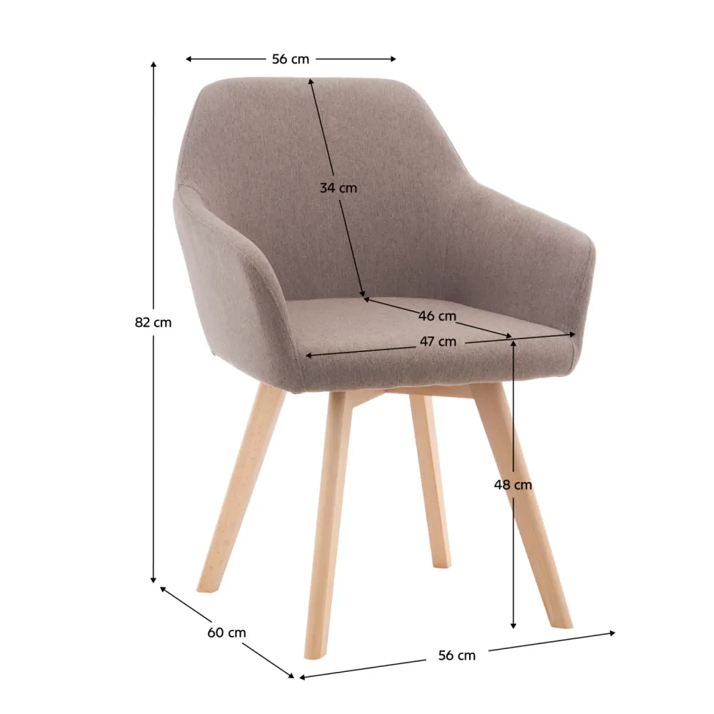 Designové křeslo, hnědá/buk, CLORIN 2 NEW