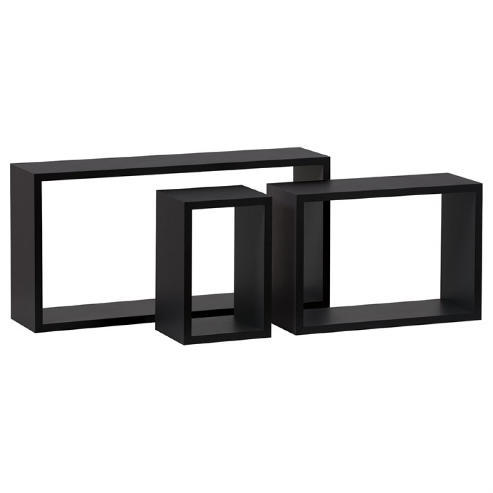 P-009 BK - Polička, mdf, černá, P-009 BK