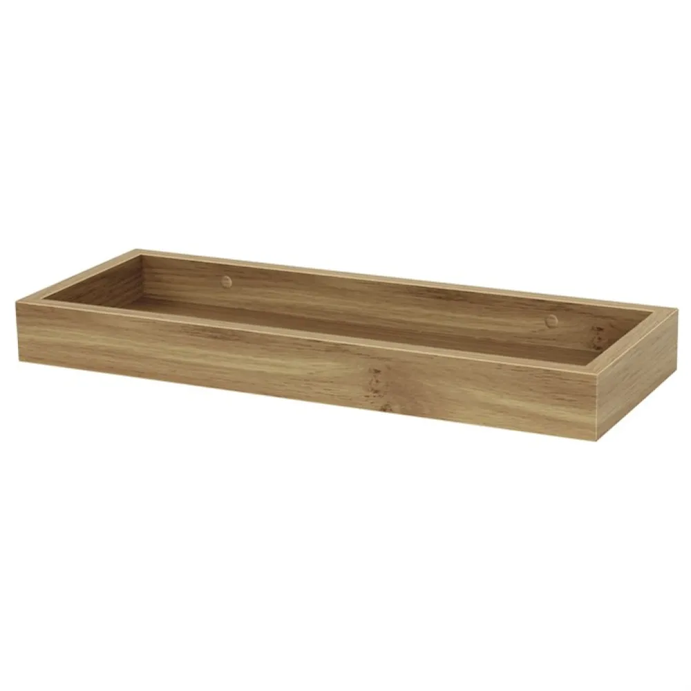 P-010 OAK - Polička, mdf, hnědá, P-010 OAK