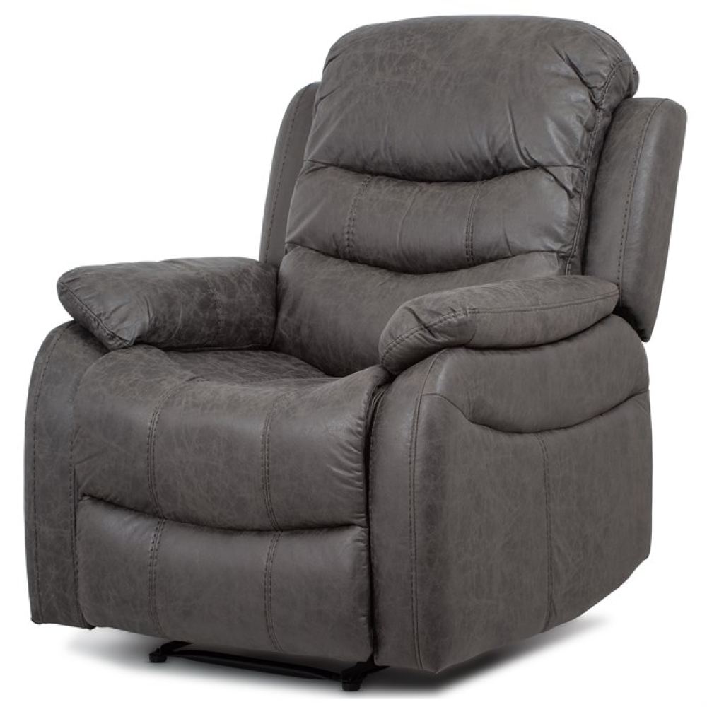 TV-4086 GREY - Polohovací křeslo, šedá, látka vintage, TV-4086 GREY