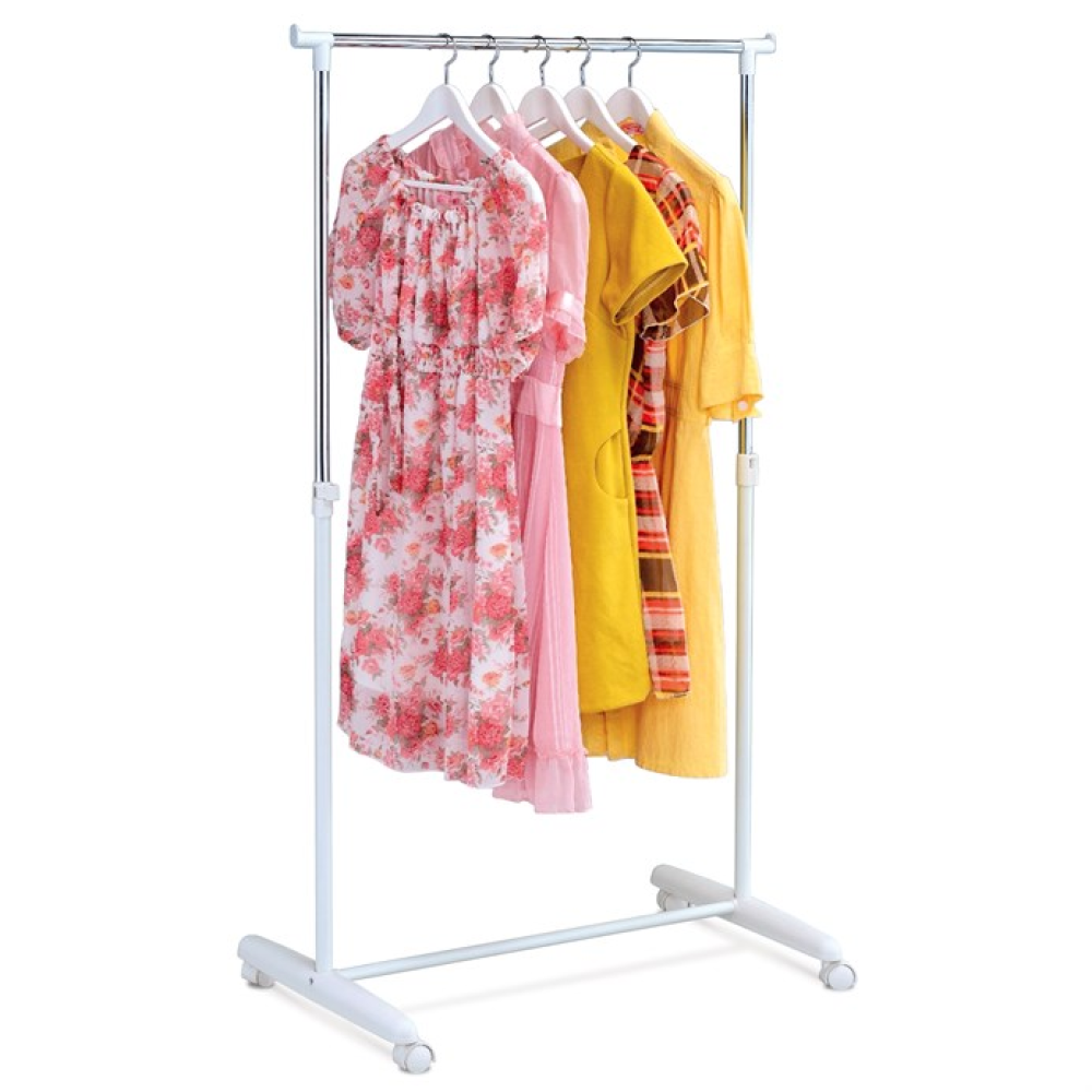 ABD-1201 WT - Stojan na šaty, kov, bílá, ABD-1201 WT