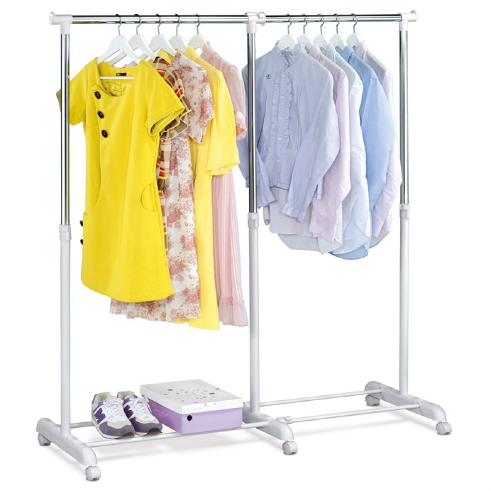 ABD-1214 WT - Stojan na šaty, kov, bílá, ABD-1214 WT