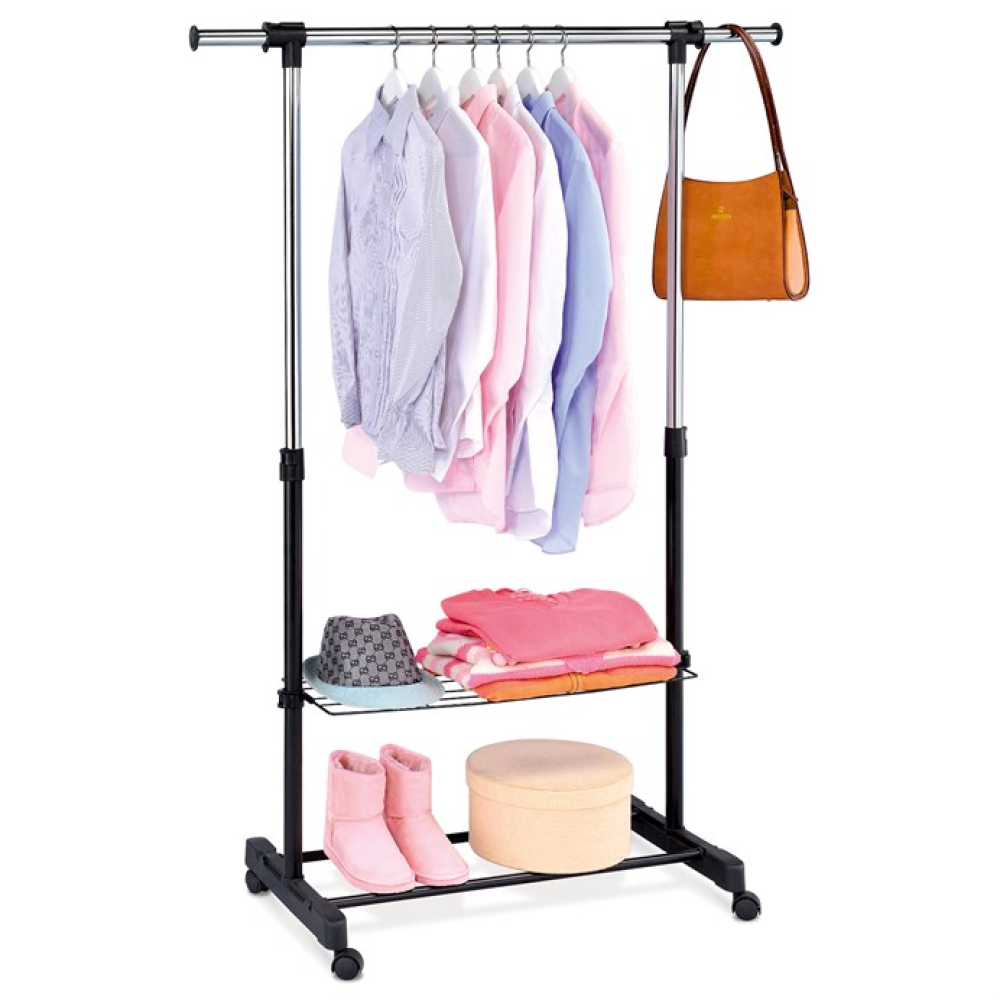 ABD-1216 BK - Stojan na šaty, kov, černá, ABD-1216 BK