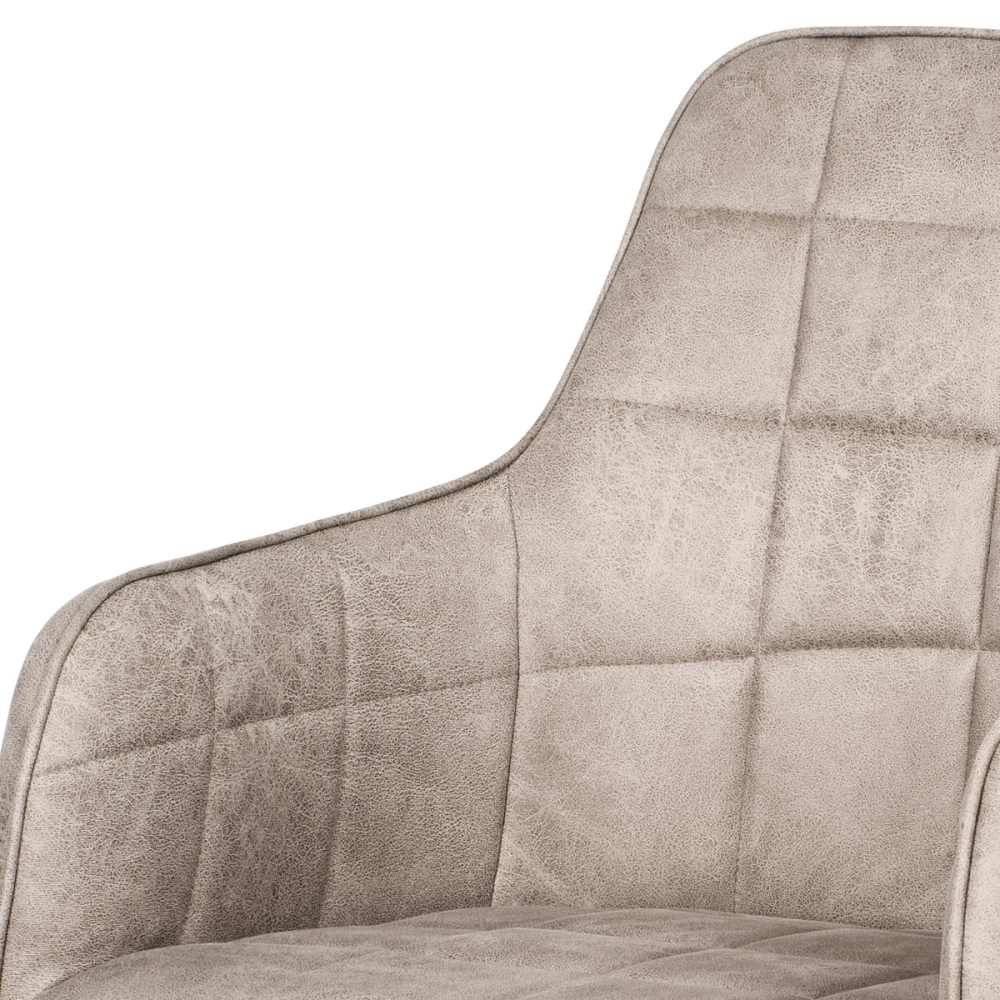 AC-9990 LAN3 - Jídelní židle, potah lanýžová látka v dekoru vintage kůže, kovová čtyřnohá podno