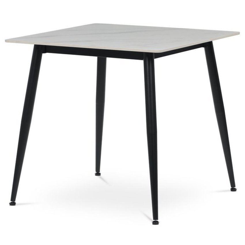 HT-398M WT - Jídelní stůl 80x80cm, keramika, mramor, HT-398M WT